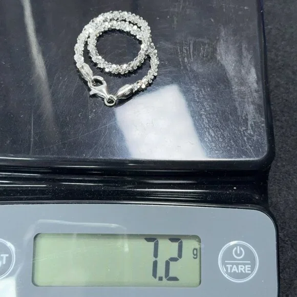 Italian Sterling Silver Bracelet Twisted Textured 7.2g Lobster Closure 6-3/4" - Picture 8 of 8